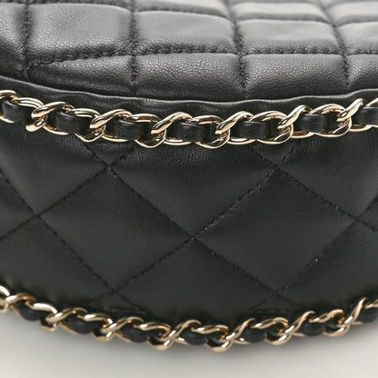 Chanel Lambskin Quilted Small Hobo Bag Black 10 of 10