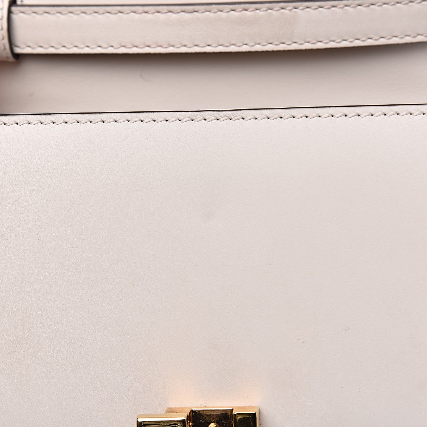 Calfskin Mini Sylvie Top Handle Bag White