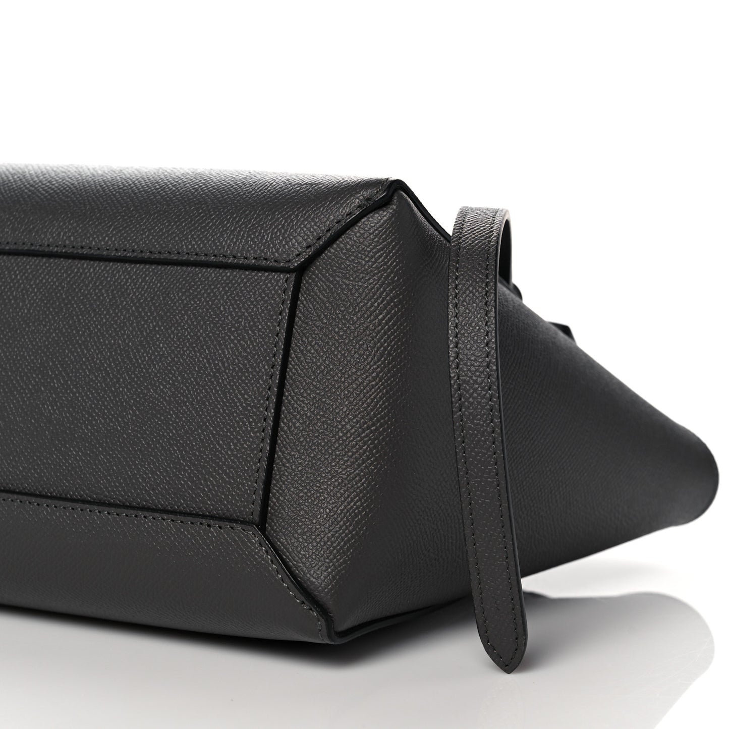 Baby Grained Calfskin Micro Belt Bag Grey