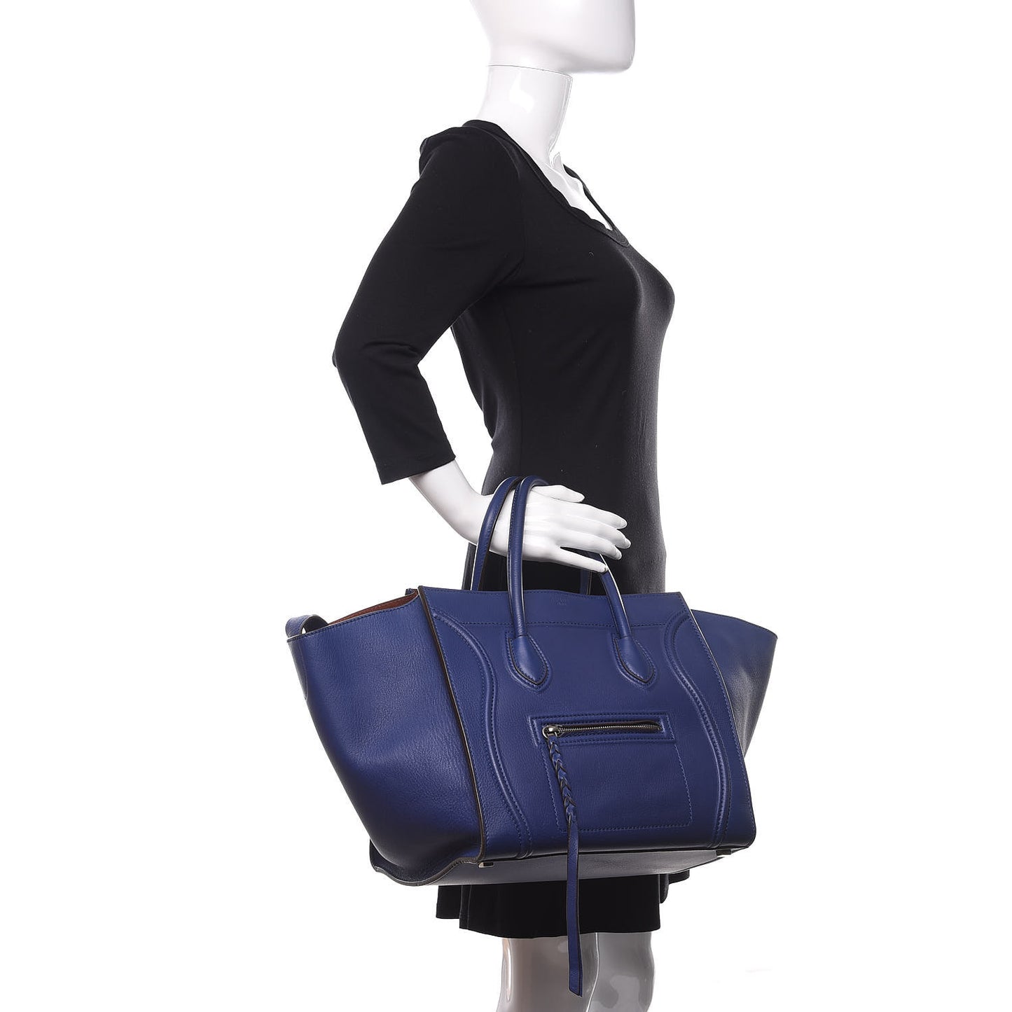 Supple Calfskin Medium Phantom Luggage Indigo