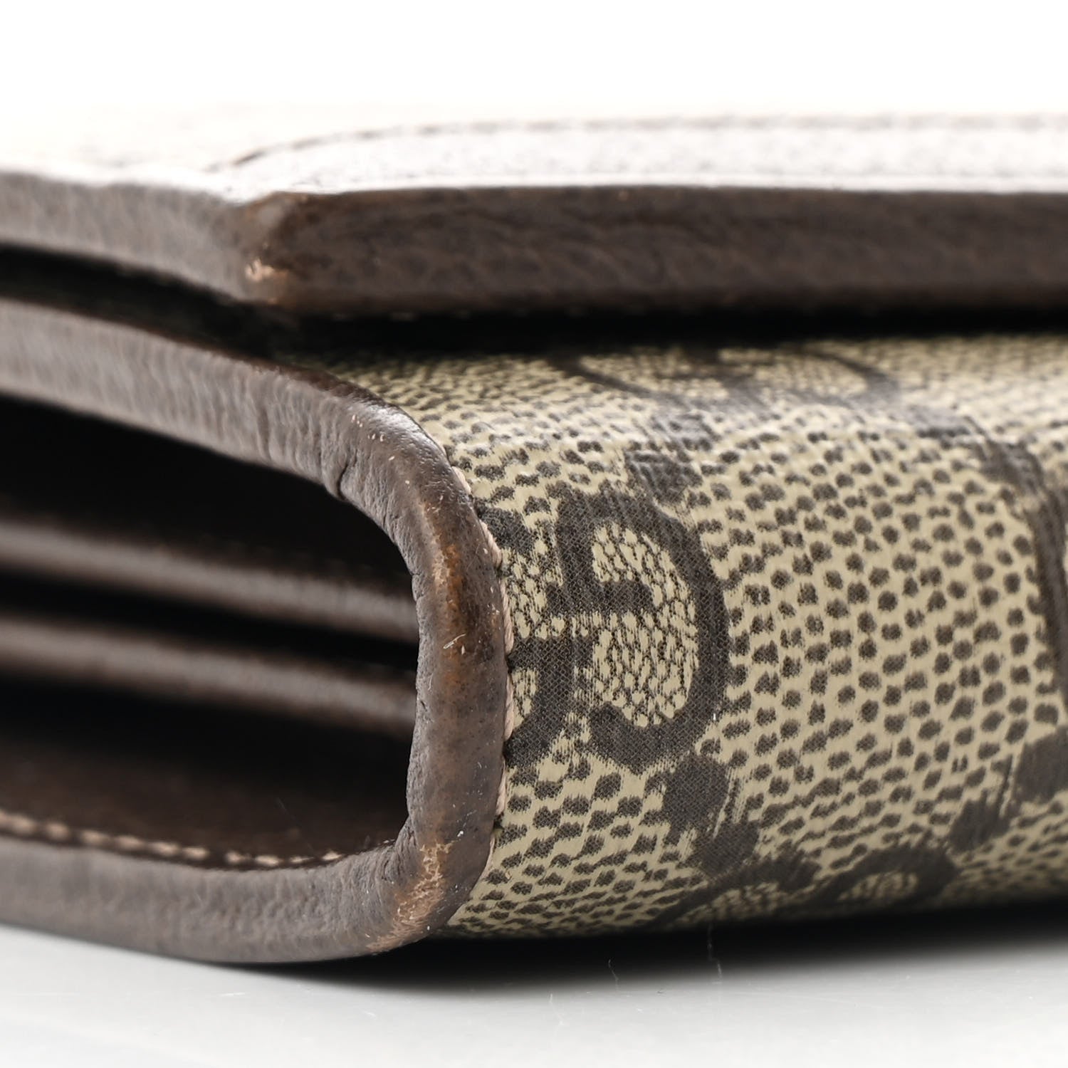 Gucci GG Supreme Monogram Web Ophidia Wallet On Chain Brown 10 of 12