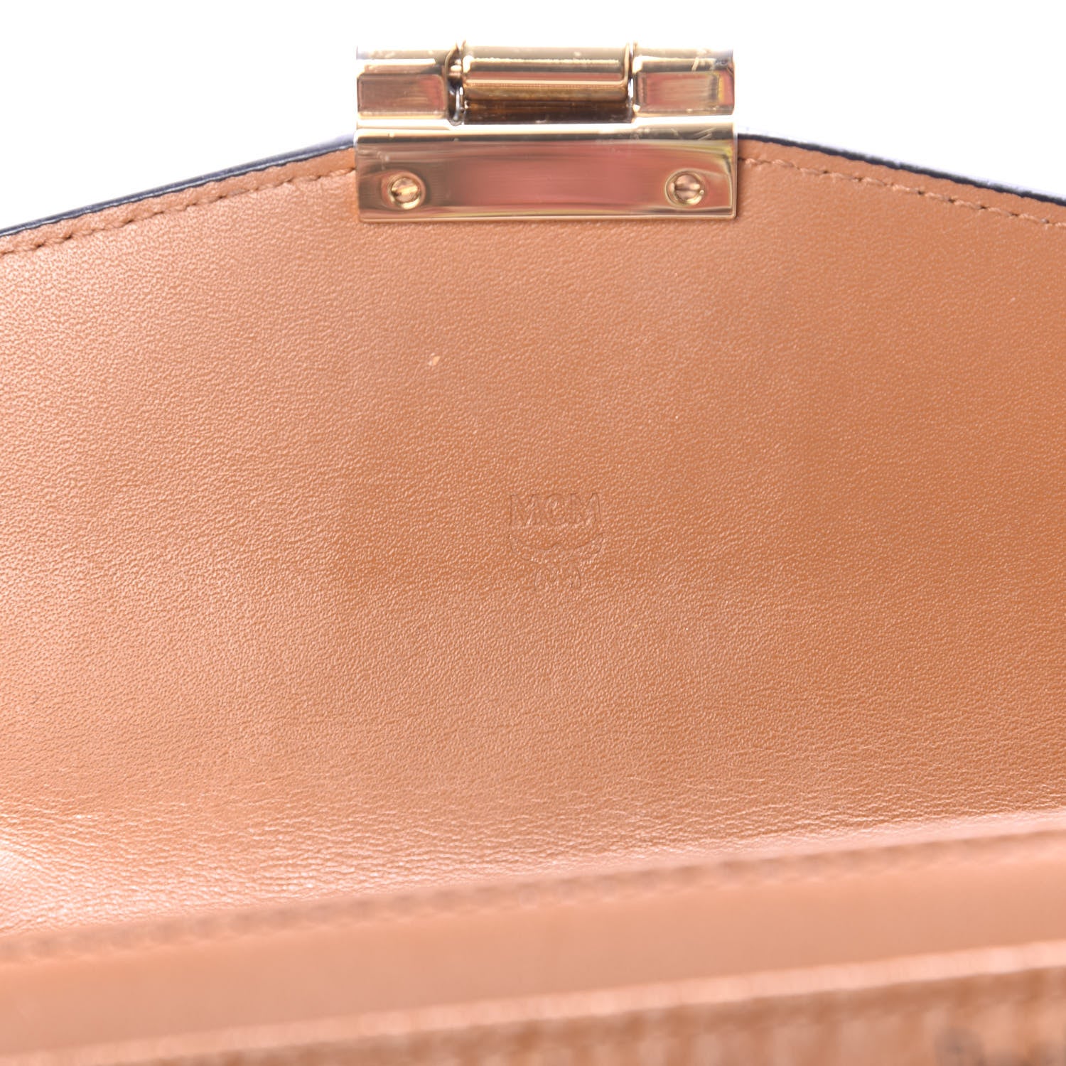 MCM Visetos Large Patricia Wallet On Chain Cognac Black 7 of 11