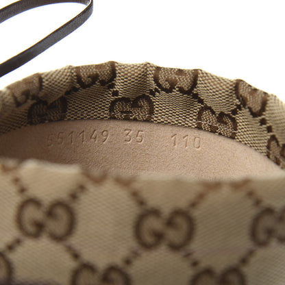 Gucci Monogram Malaga Kid Lisa Mid Heel Boots 35 Beige Ebony 7 of 8