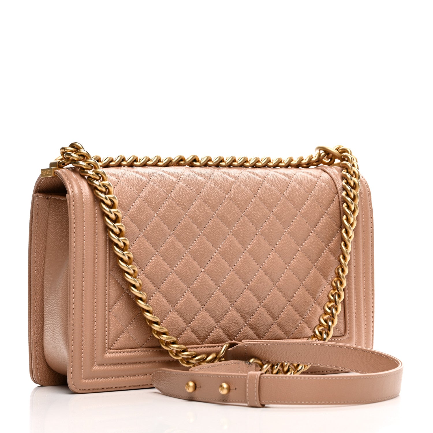 Chanel Caviar Quilted New Medium Boy Flap Beige 3 of 12