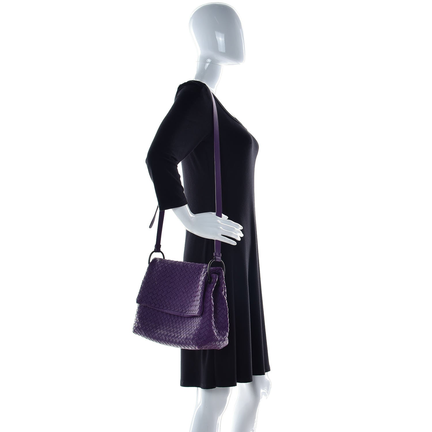 Bottega Veneta Nappa Intrecciato Flap Shoulder Bag Monalisa 2 of 8