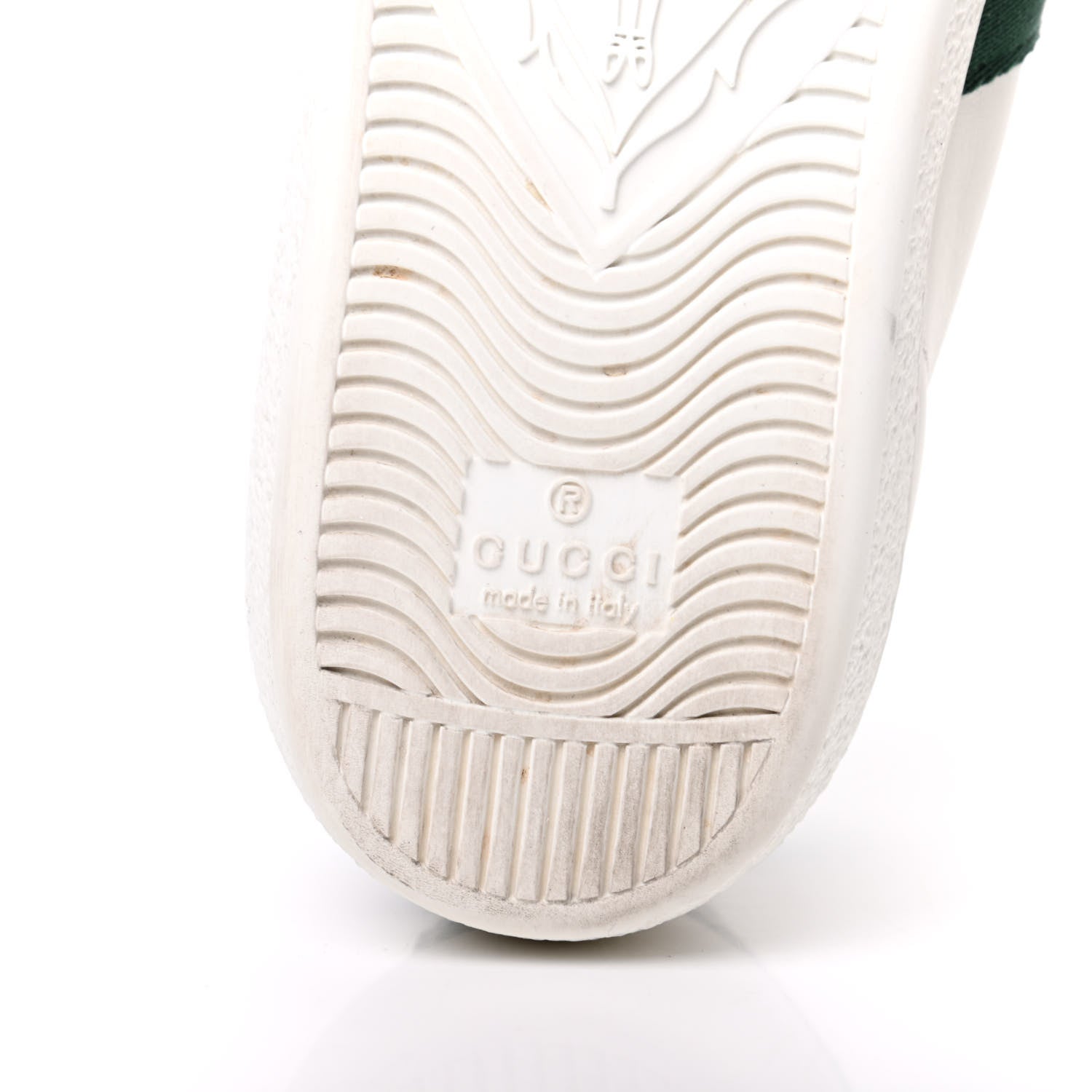 Gucci Calfskin Ayers Bee Embroidered Womens Ace Sneakers 36 White Green 7 of 7