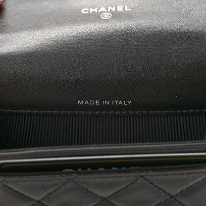 Chanel Aged Calfskin Quilted Reissue Flap Card Holder So Black 6 of 12