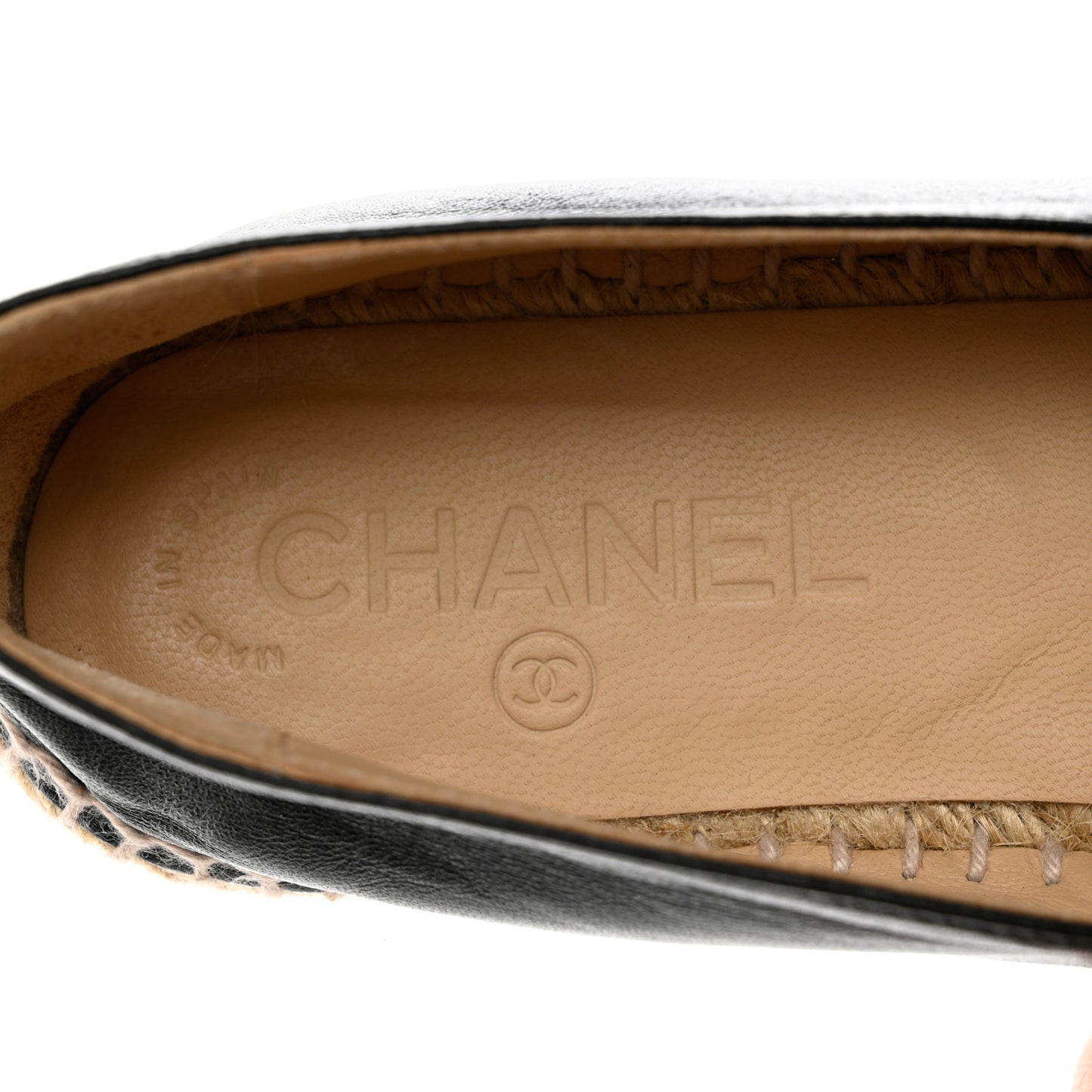 Lambskin CC Espadrilles 35 Black
