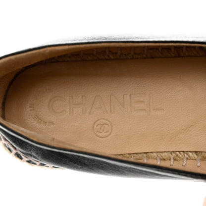 Chanel Lambskin CC Espadrilles 35 Black 9 of 10