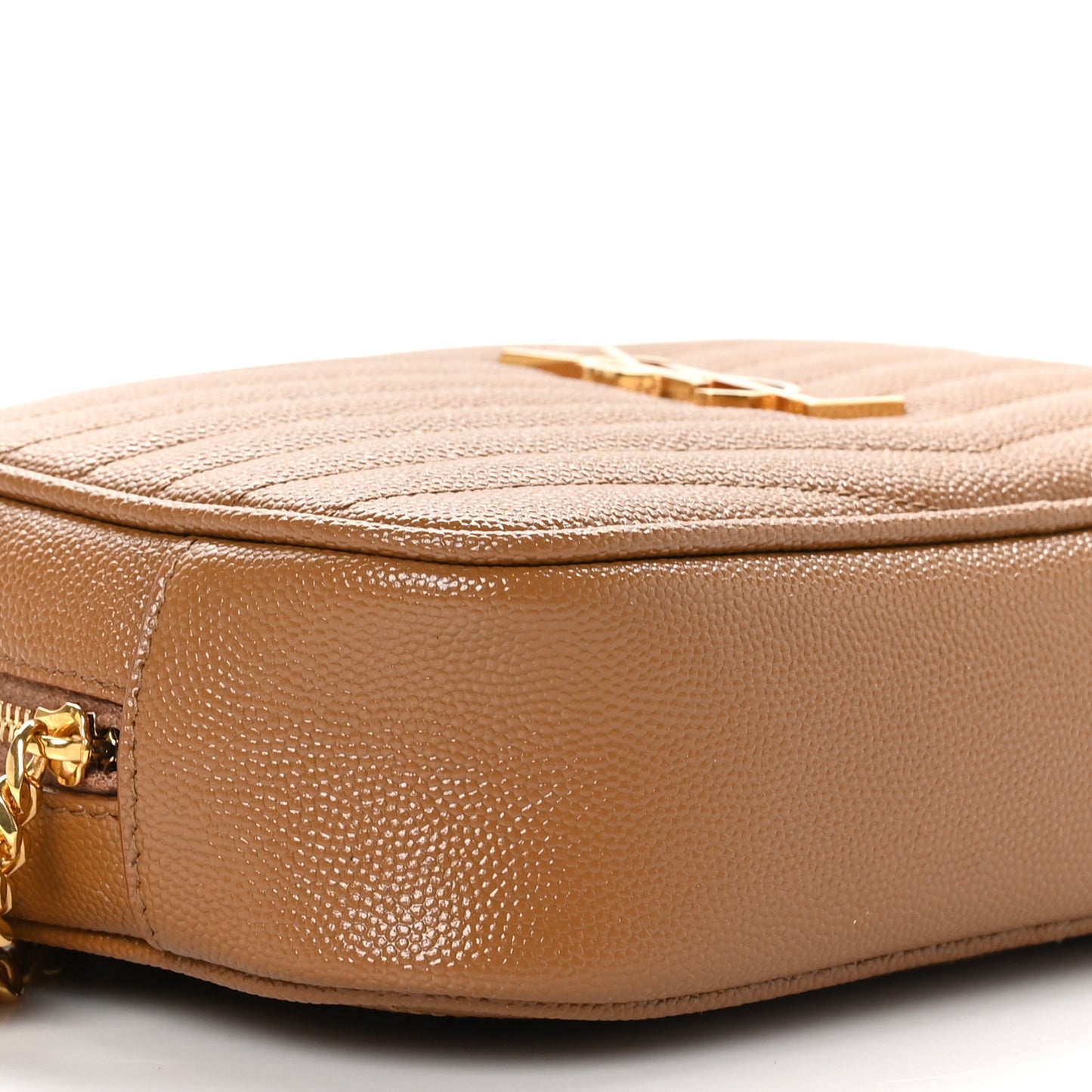Grain De Poudre Matelasse Monogram Mini Lou Camera Bag Dark Natural