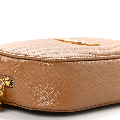 Saint Laurent Grain De Poudre Matelasse Monogram Mini Lou Camera Bag Dark Natural 9 of 11