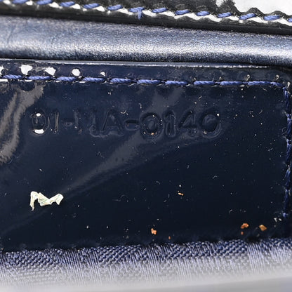 Christian Dior Patent Cannage Large Lady Dior Navy Blue 7 of 11