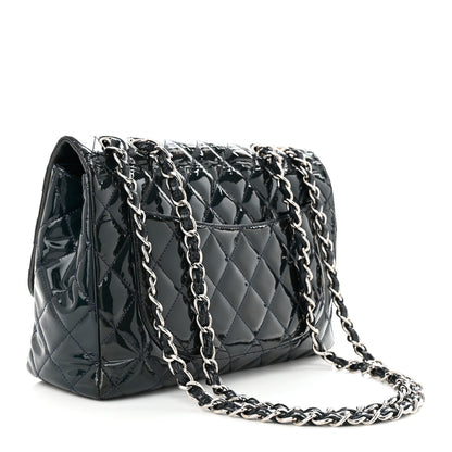 Chanel Patent Quilted Maxi Single Flap Blue 3 of 11