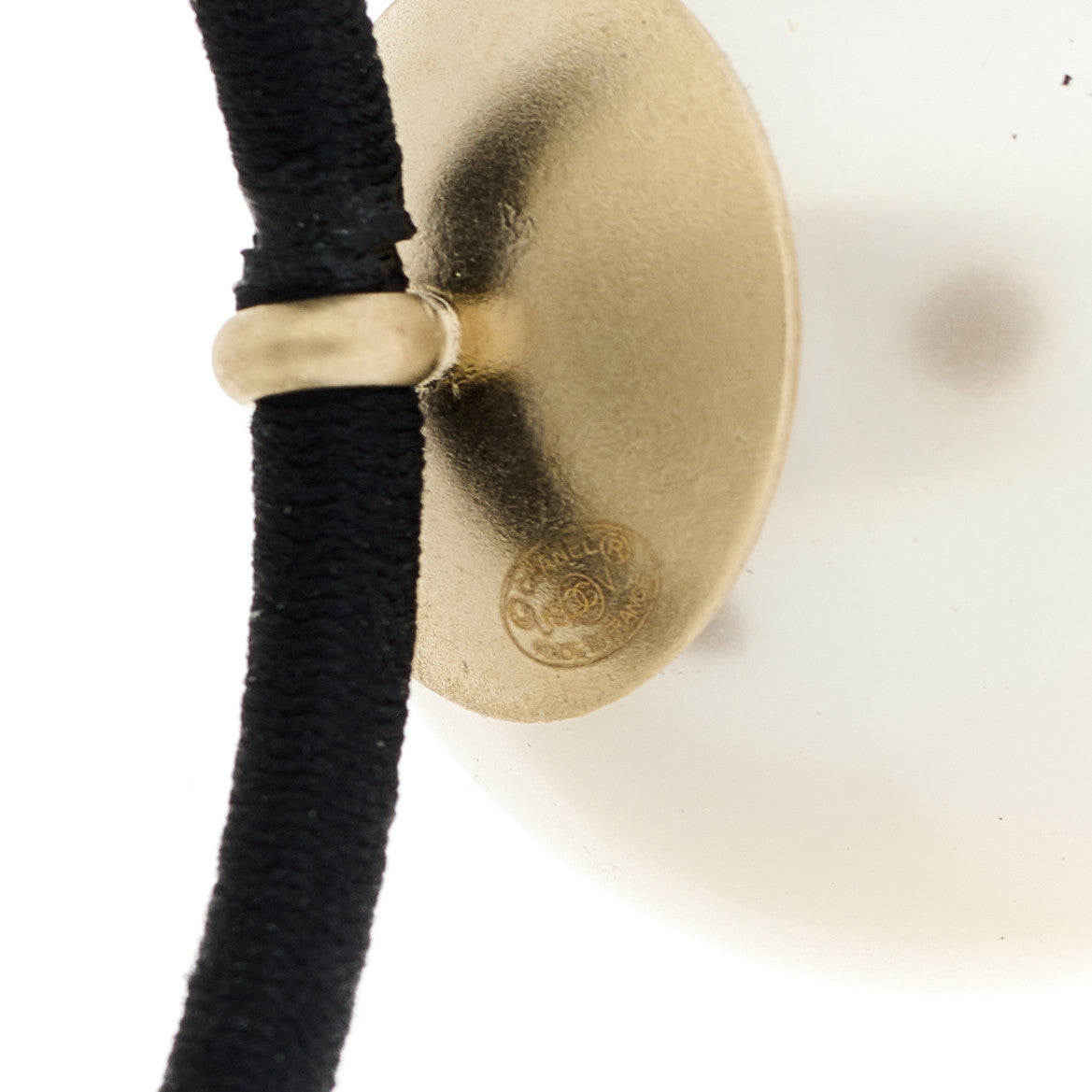 Pearl CC Hair Tie Black White