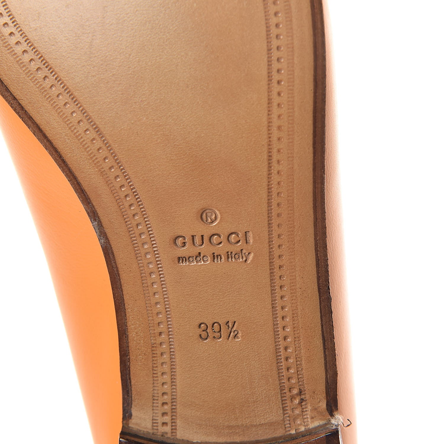Gucci Lambskin Womens Brixton Horsebit Loafers 39.5 Crystal Copper 6 of 7