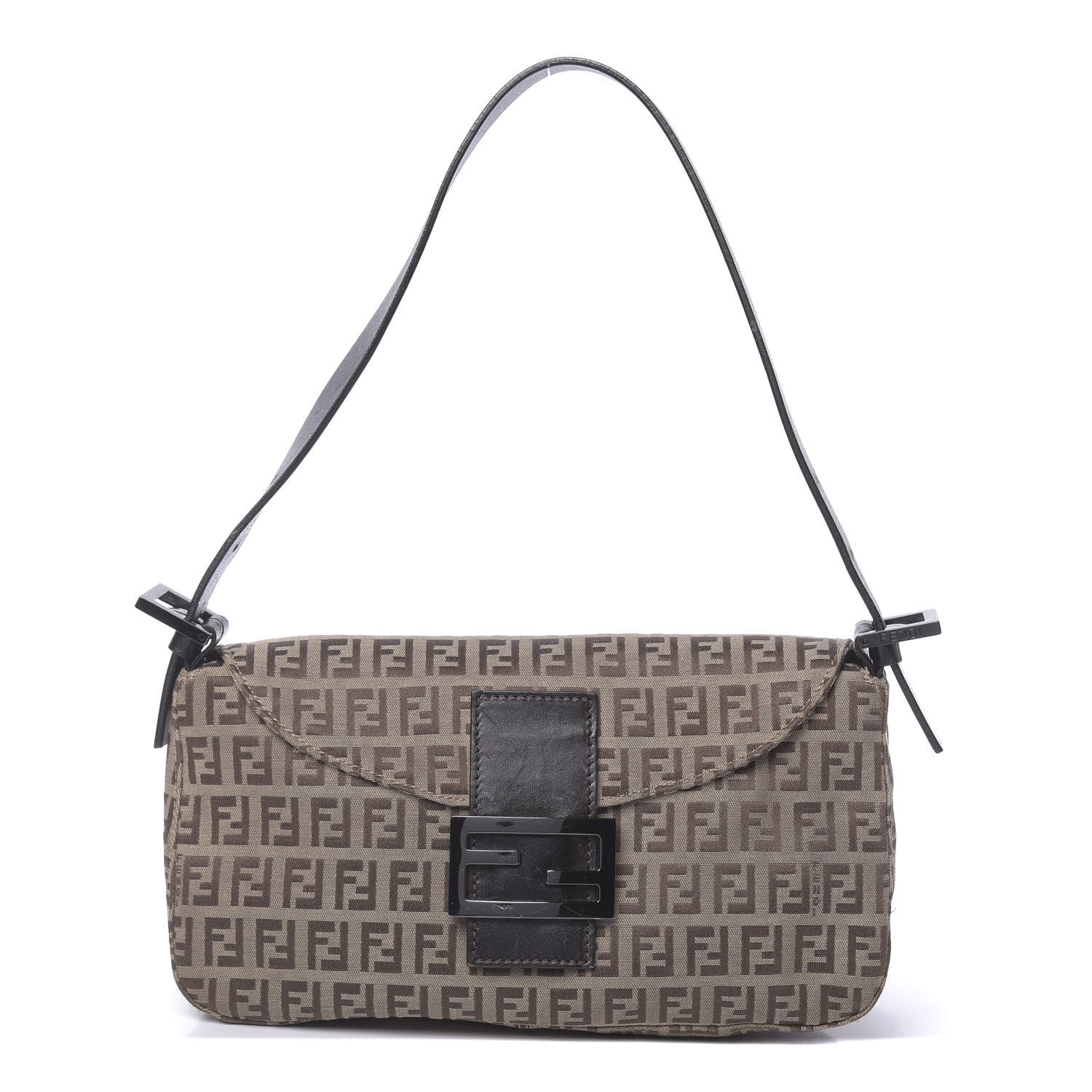 Fendi Zucchino Baguette Dark Brown 1 of 11