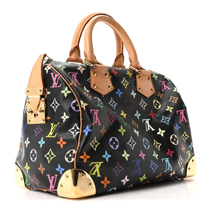 Louis Vuitton Monogram Multicolor Speedy 30 Black 3 of 9