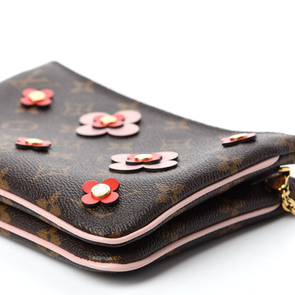 Louis Vuitton Monogram Blooming Flowers Double Zip Pochette 7 of 12