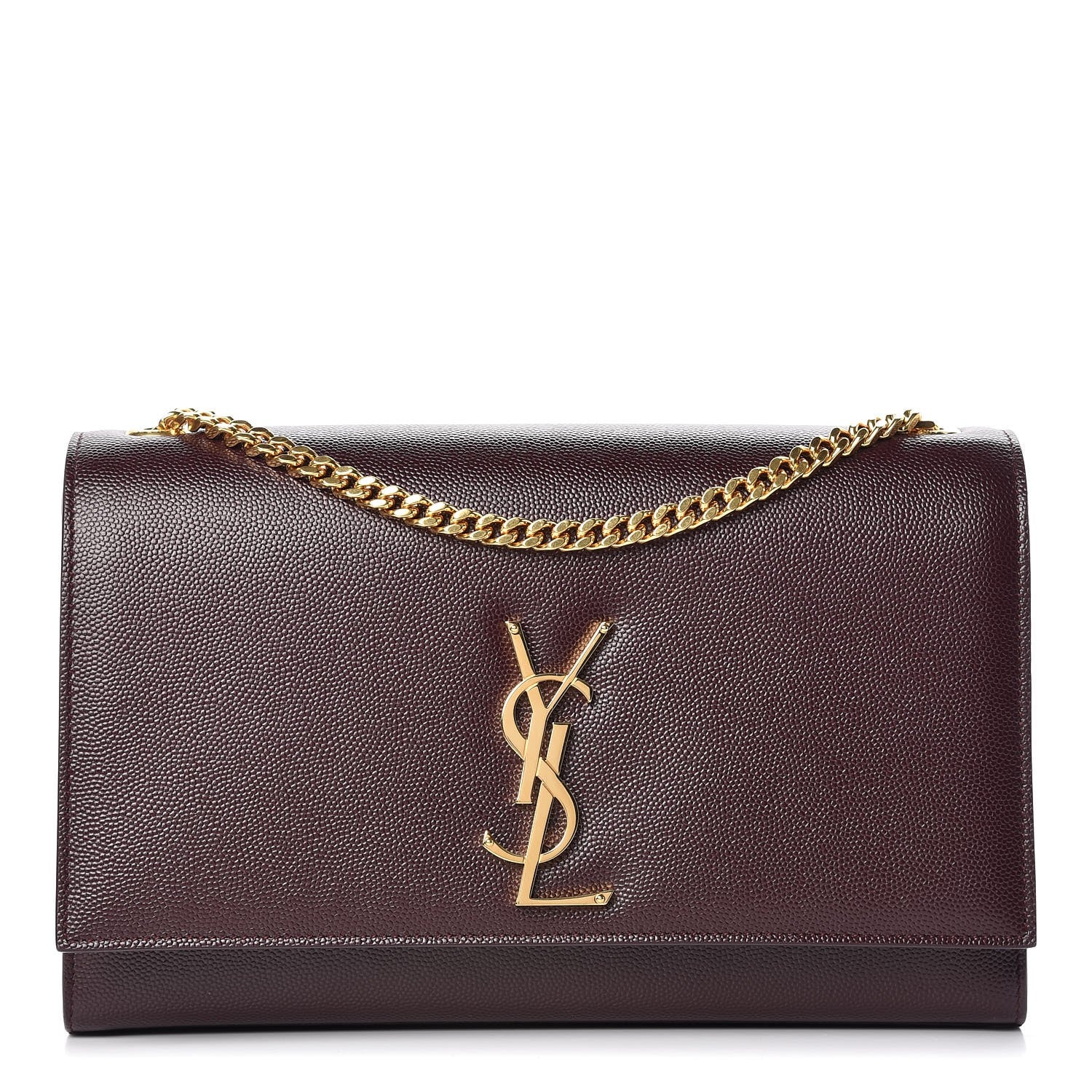 Saint Laurent Grain De Poudre Medium Classic Monogram Kate Satchel Amaranto 1 of 8