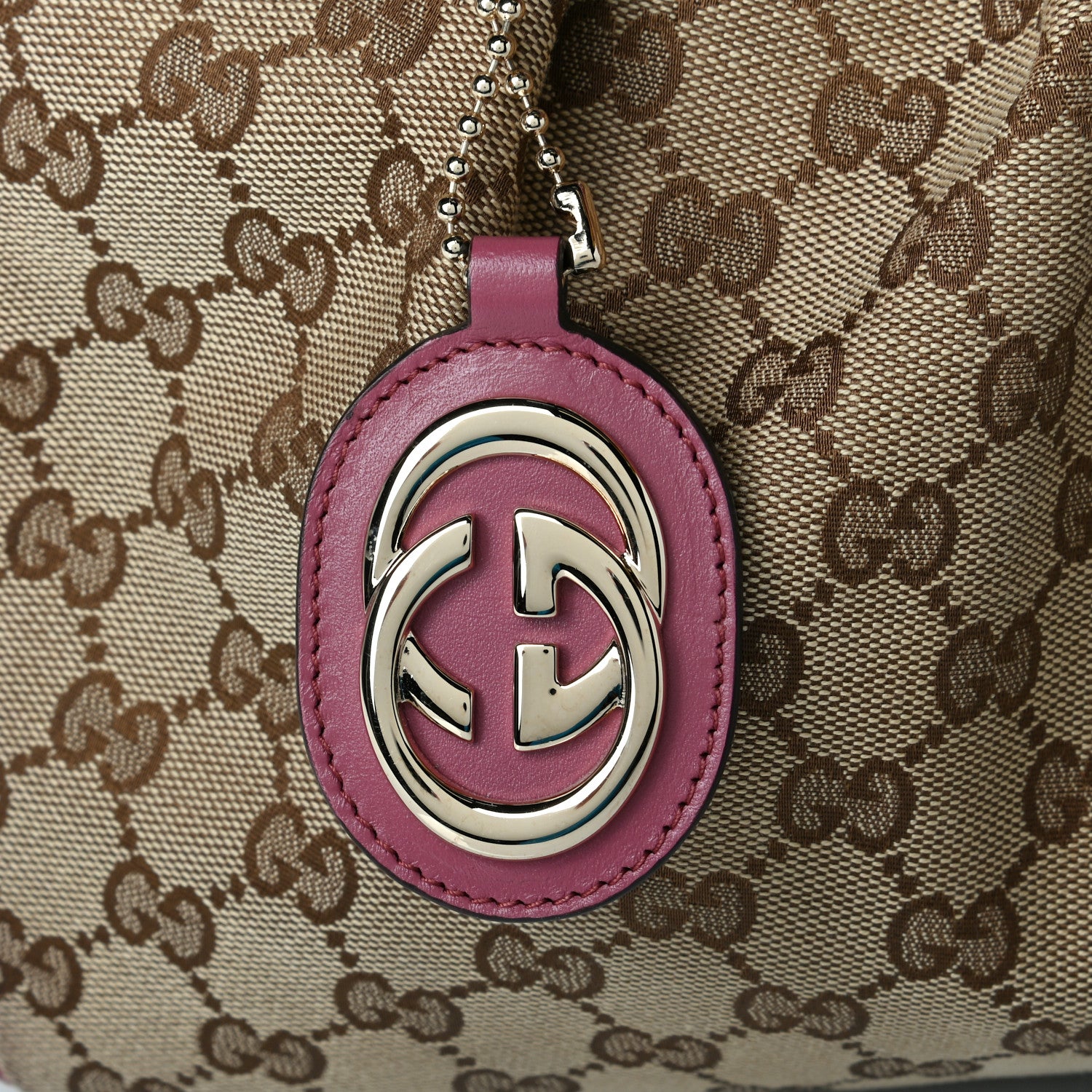 Gucci Monogram Margaux Calfskin Medium Sukey Tote Beige Ebony Vintage Rose 9 of 9