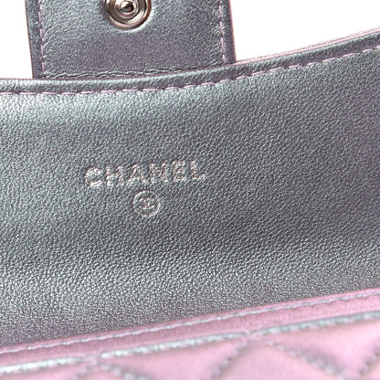 Chanel Iridescent Lambskin Quilted Reissue Flap Card Holder Light Purple 6 of 14