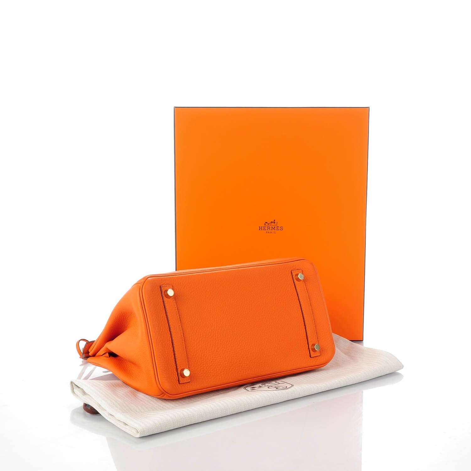 Hermes Togo Birkin 30 Orange 4 of 23