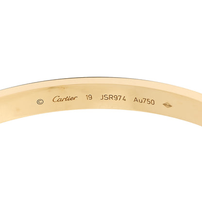 Cartier 18K Yellow Gold LOVE Bracelet 19 6 of 9