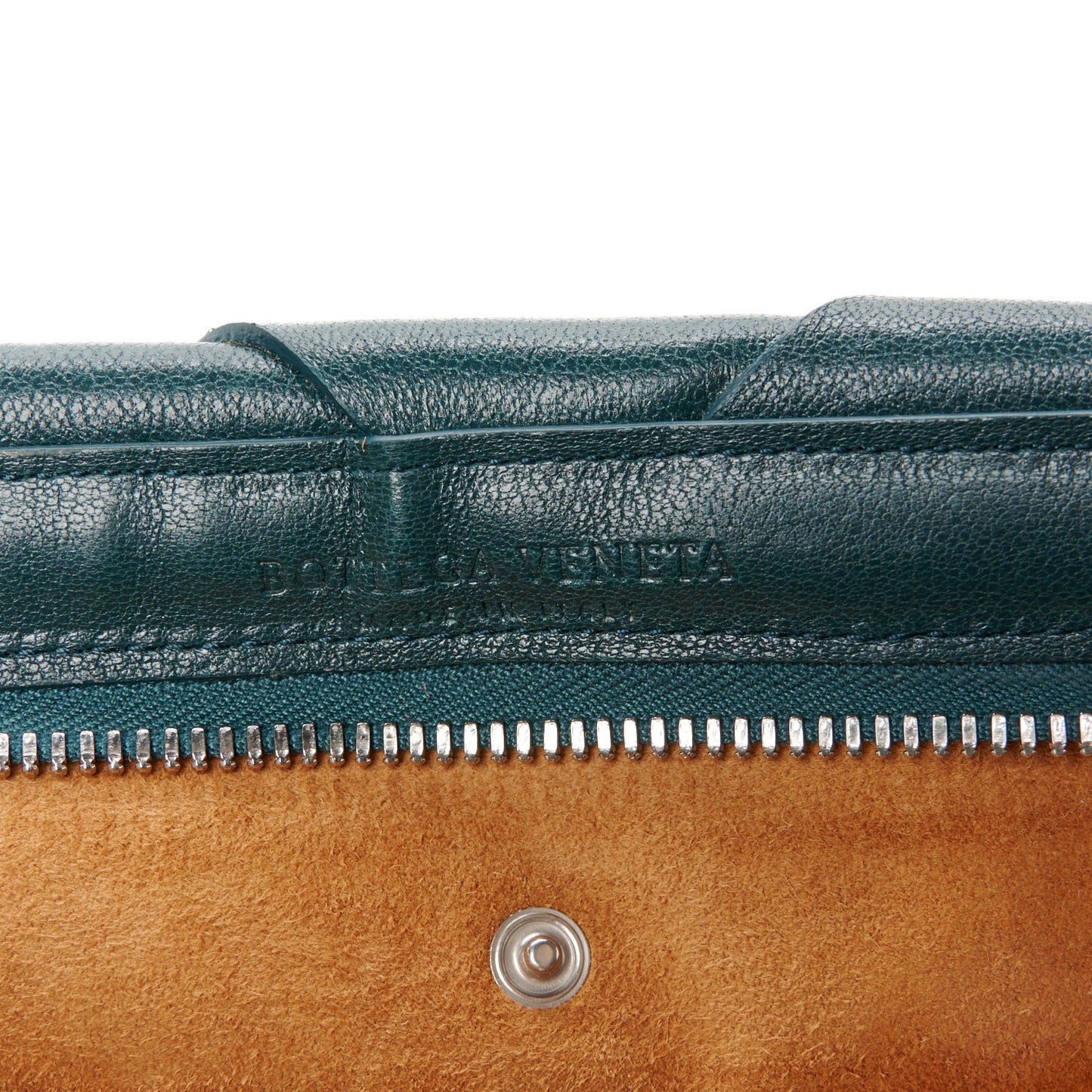 Nappa Maxi Blown Up Intrecciato Pouch Clutch Raintree