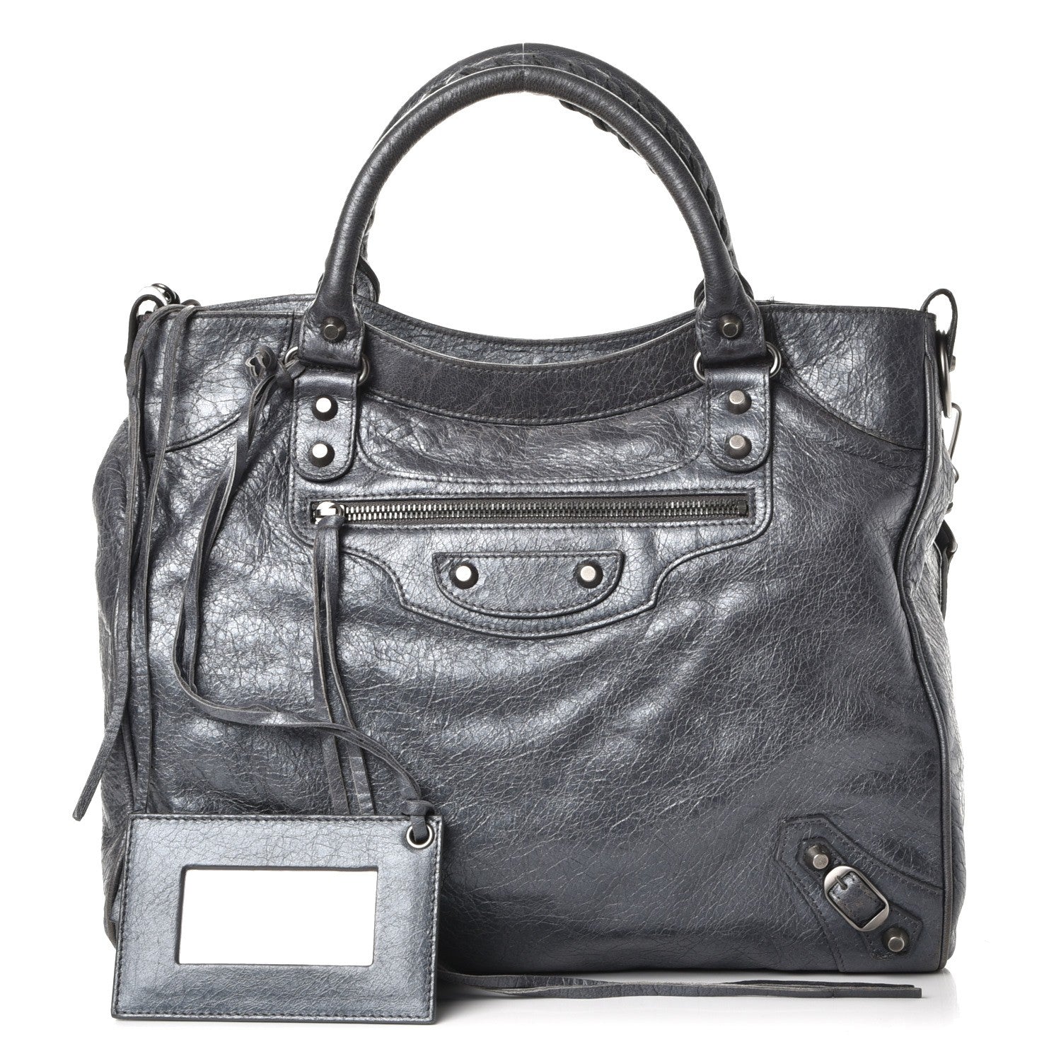 Balenciaga Agneau Classic Hardware Velo Argent Fonce 1 of 12