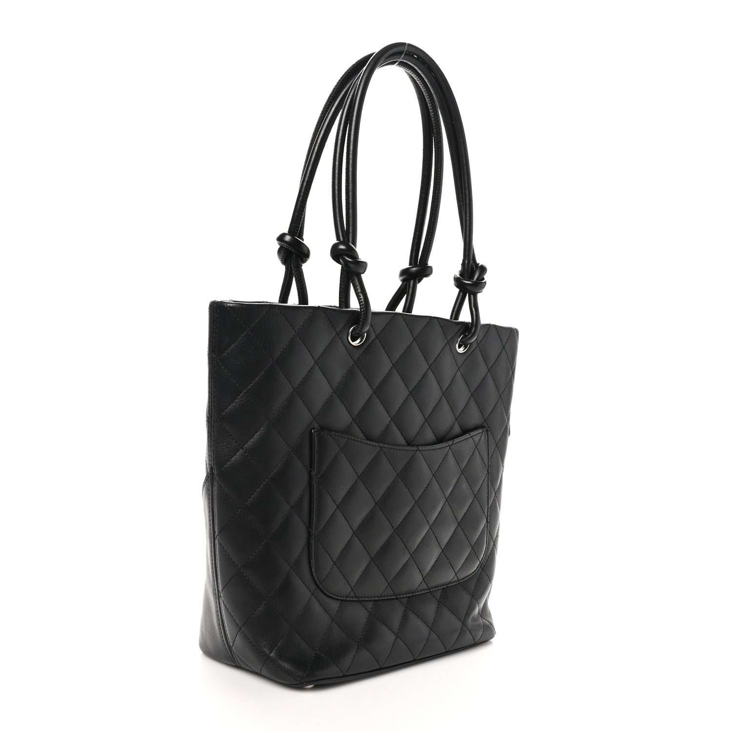 Chanel Calfskin Quilted Medium Cambon Tote Black White 3 of 10