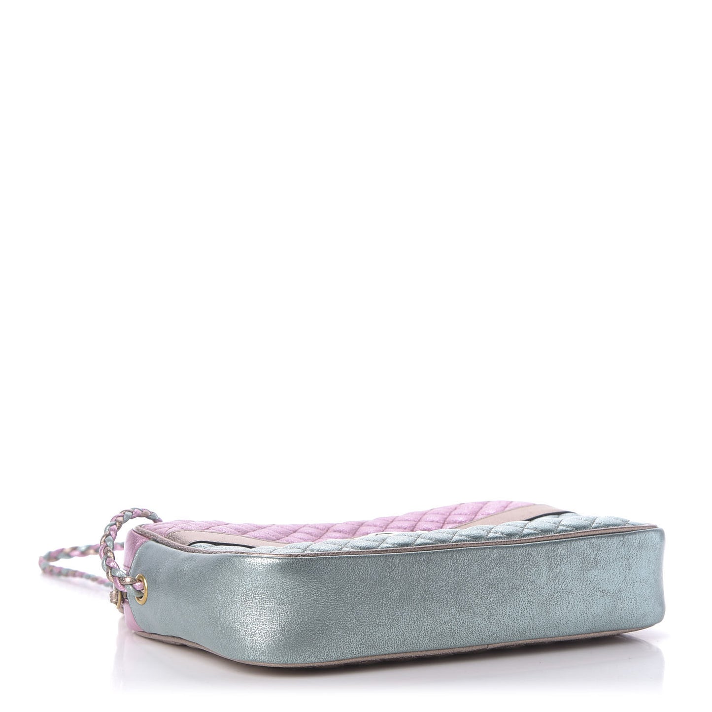 Laminated Nappa Trapuntata Small Zumi Shoulder Bag Rosa Lago Rame