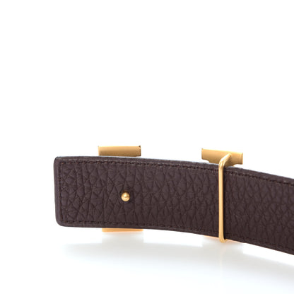 Hermes Box Togo 32mm H Belt 85 Black Chocolate 4 of 6