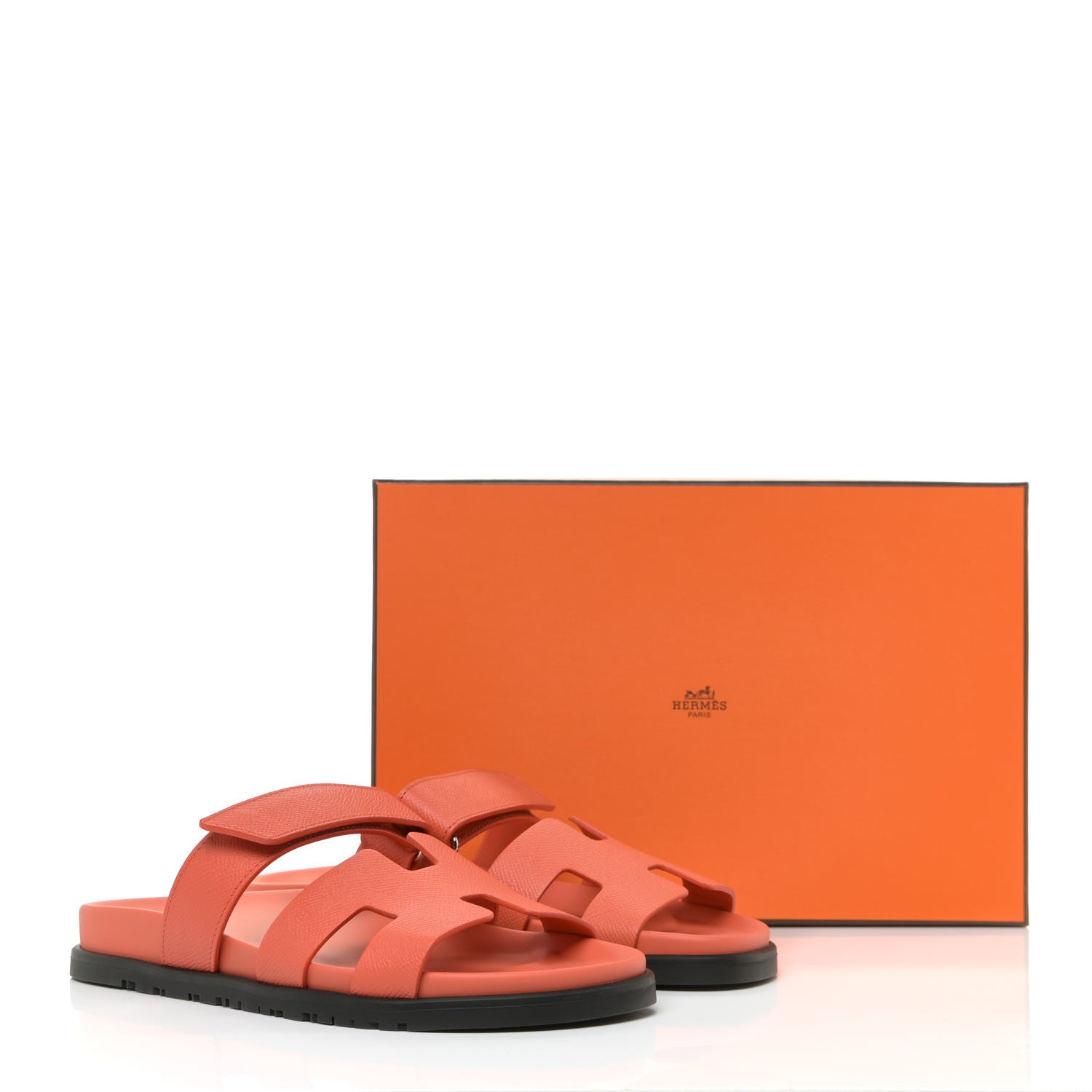 Hermes Epsom Womens Chypre Sandals 40 Rose Sorbert 11 of 11