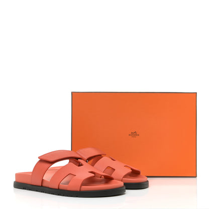 Hermes Epsom Womens Chypre Sandals 40 Rose Sorbert 11 of 11