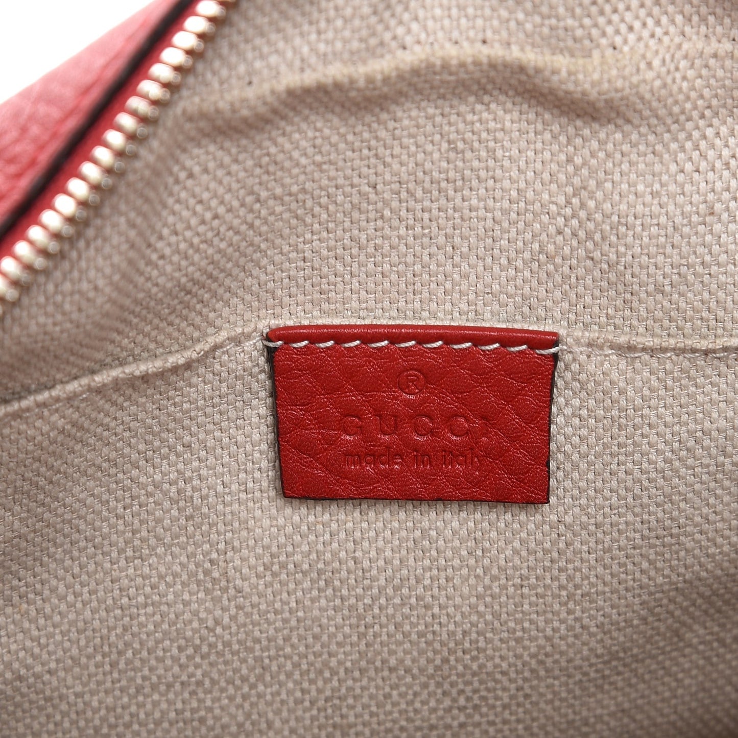 Pebbled Calfskin Small Soho Disco Bag Tabasco Red