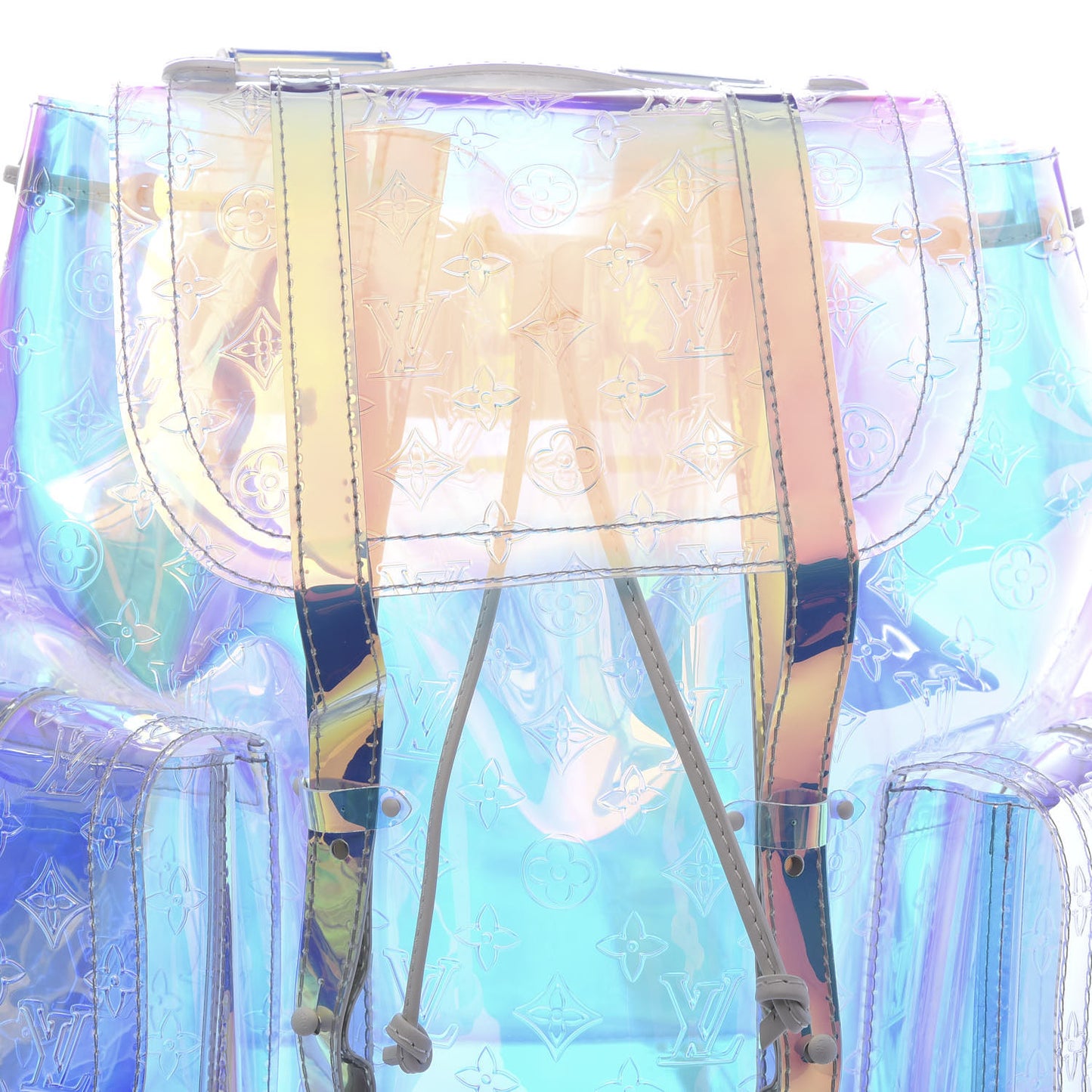 PVC Monogram Christopher Backpack GM Iridescent Prism