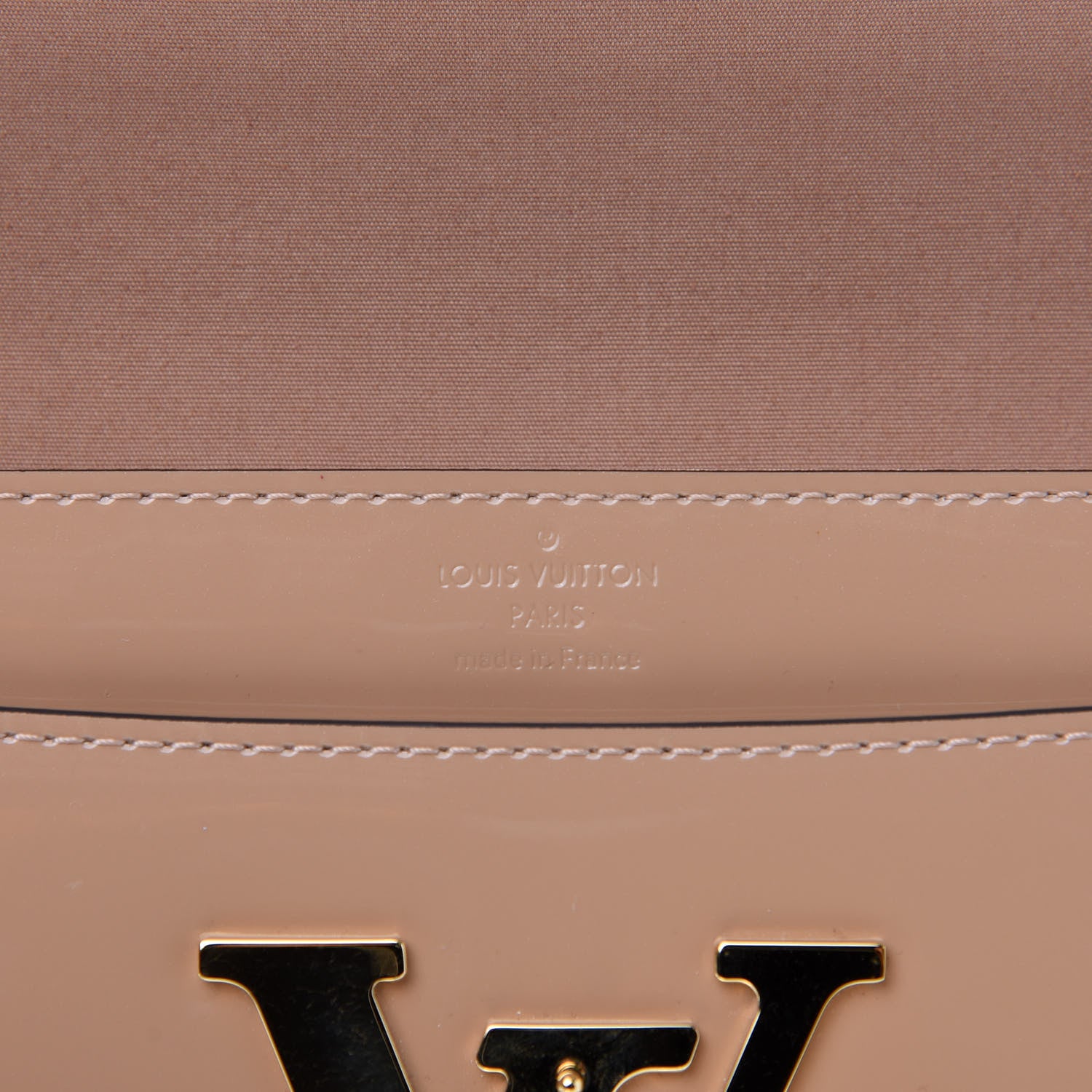 Louis Vuitton Patent Louise Clutch Nude 6 of 12