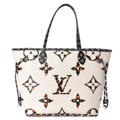 Louis Vuitton Monogram Giant Jungle Neverfull MM Ivory 1 of 10