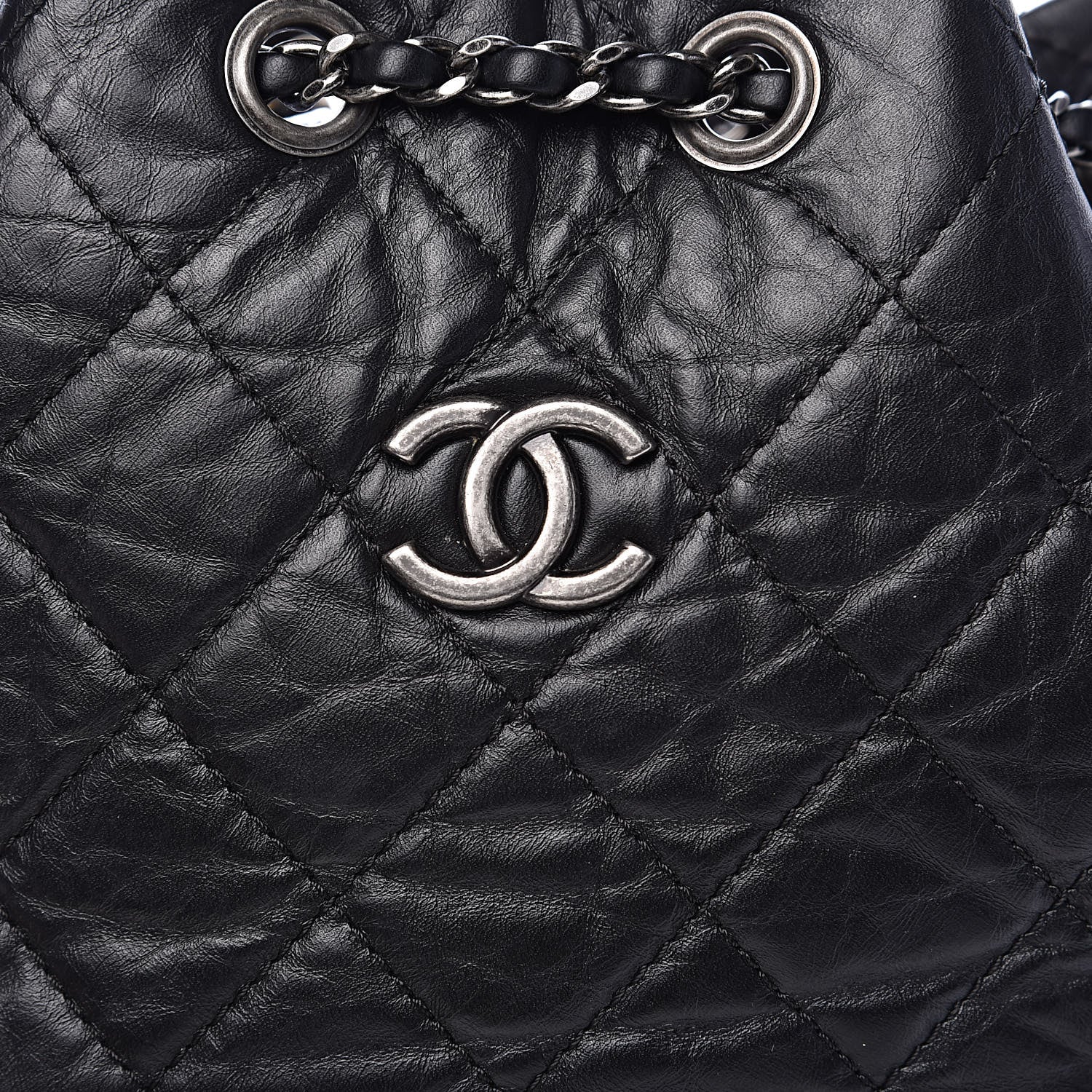 Chanel Aged Calfskin Quilted Small Gabrielle Backpack Black 11 of 12