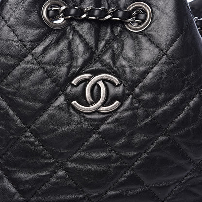 Chanel Aged Calfskin Quilted Small Gabrielle Backpack Black 11 of 12