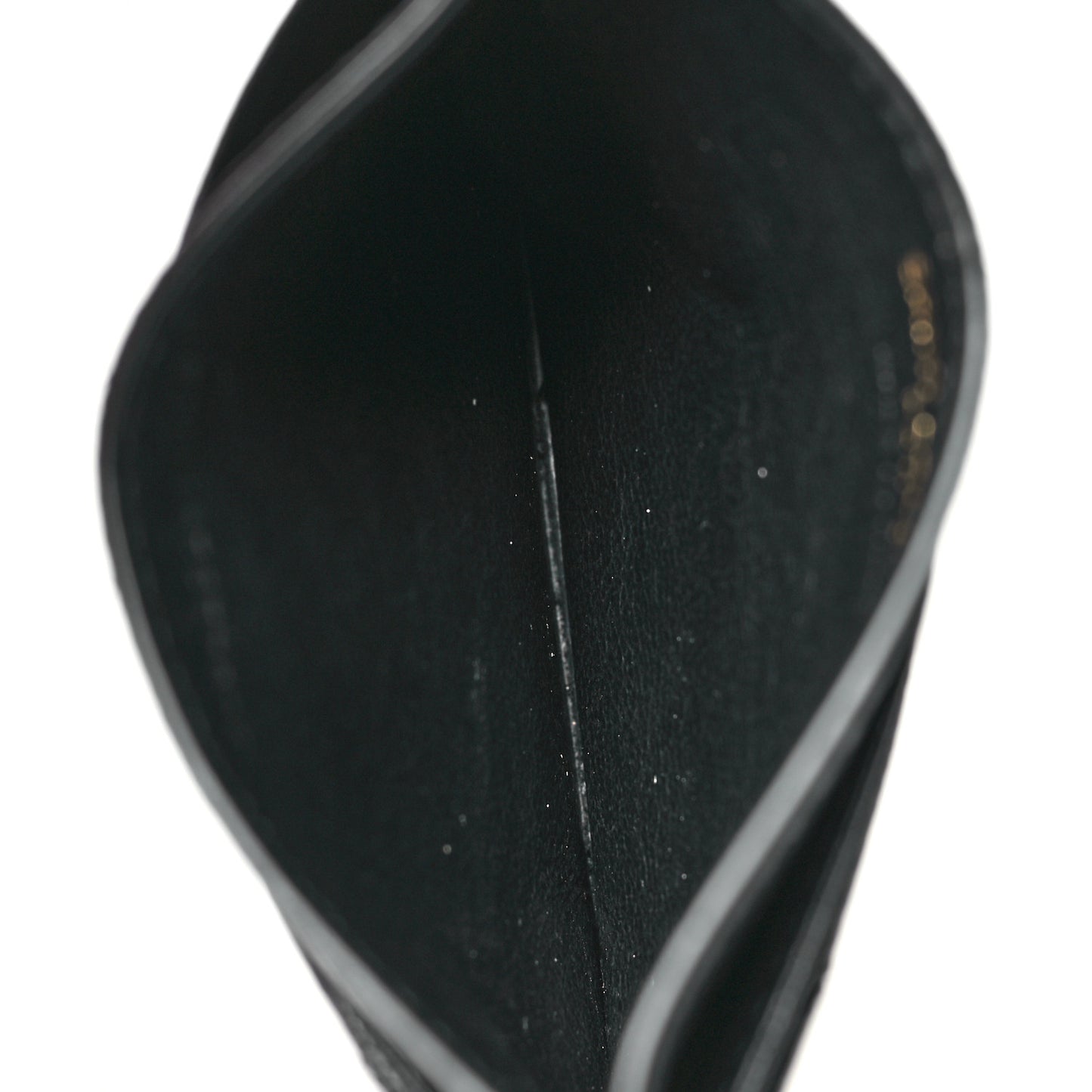 Grain De Poudre Matelasse Chevron Monogram Credit Card Case Black