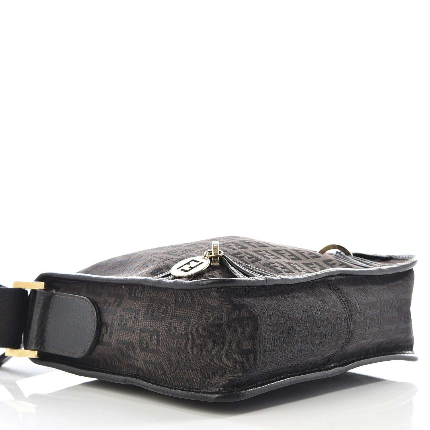 Fendi Zucchino Crossbody Messenger Dark Brown 3 of 8