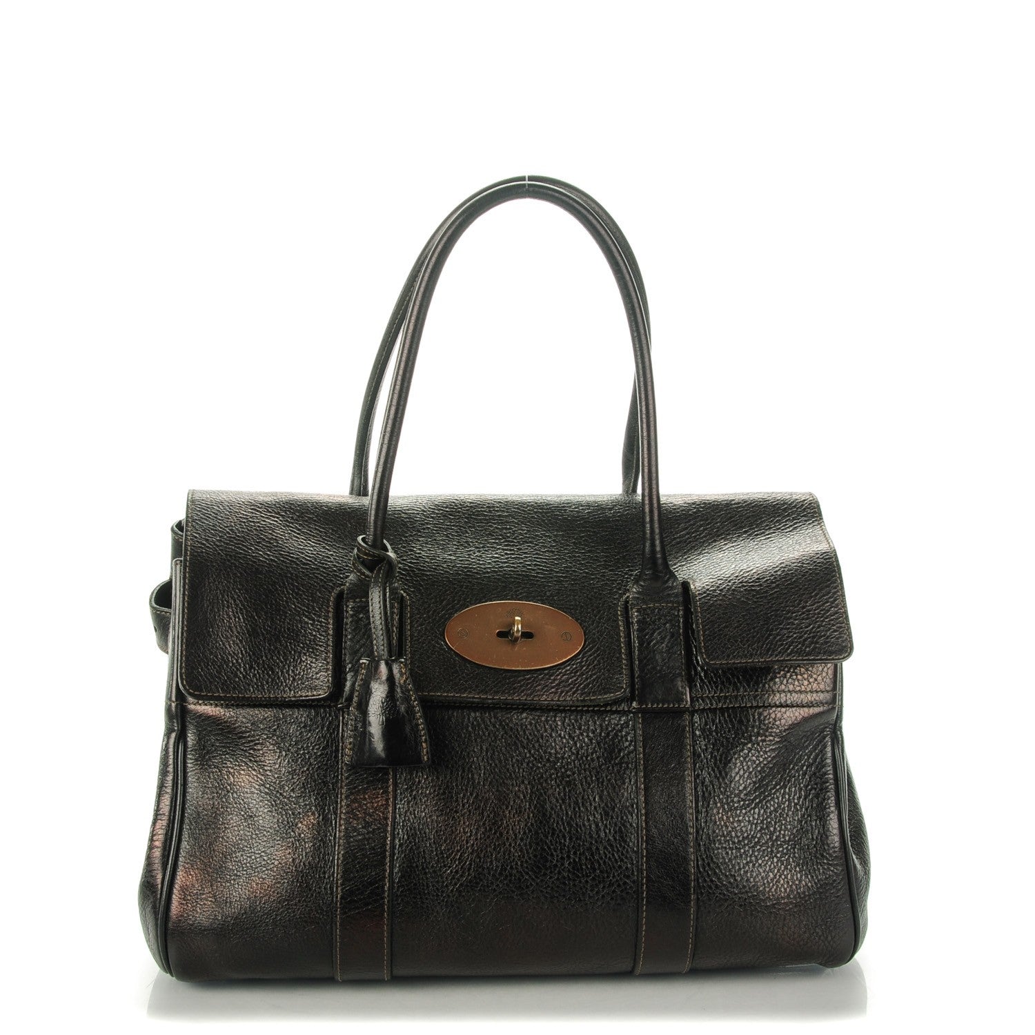 Mulberry Shiny Grain Bayswater Chocolate 1 of 8