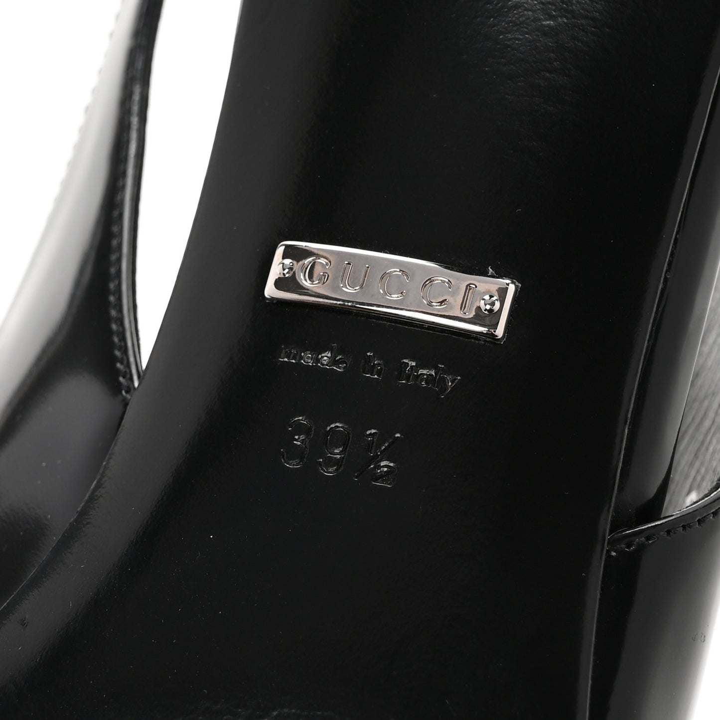 Nappa Mallory Pointed Toe Slingback Sandal 39.5 Black