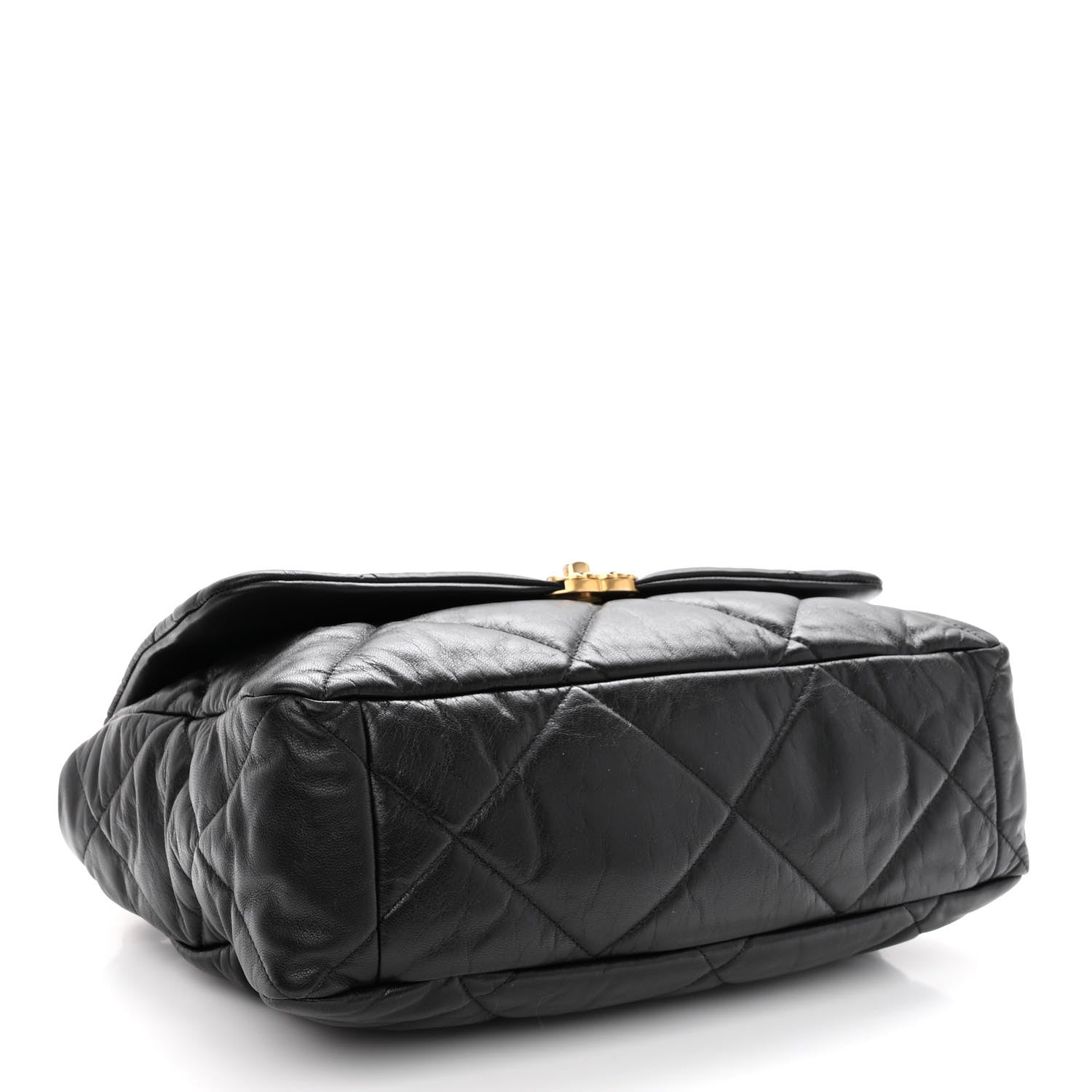 Chanel Goatskin Quilted Maxi Chanel 19 Flap Black 4 of 10