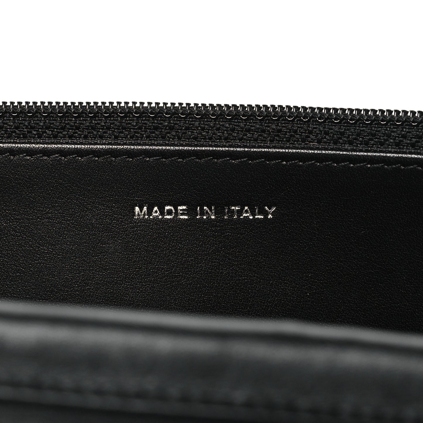 Lambskin Embossed Lax Wallet On Chain WOC Black