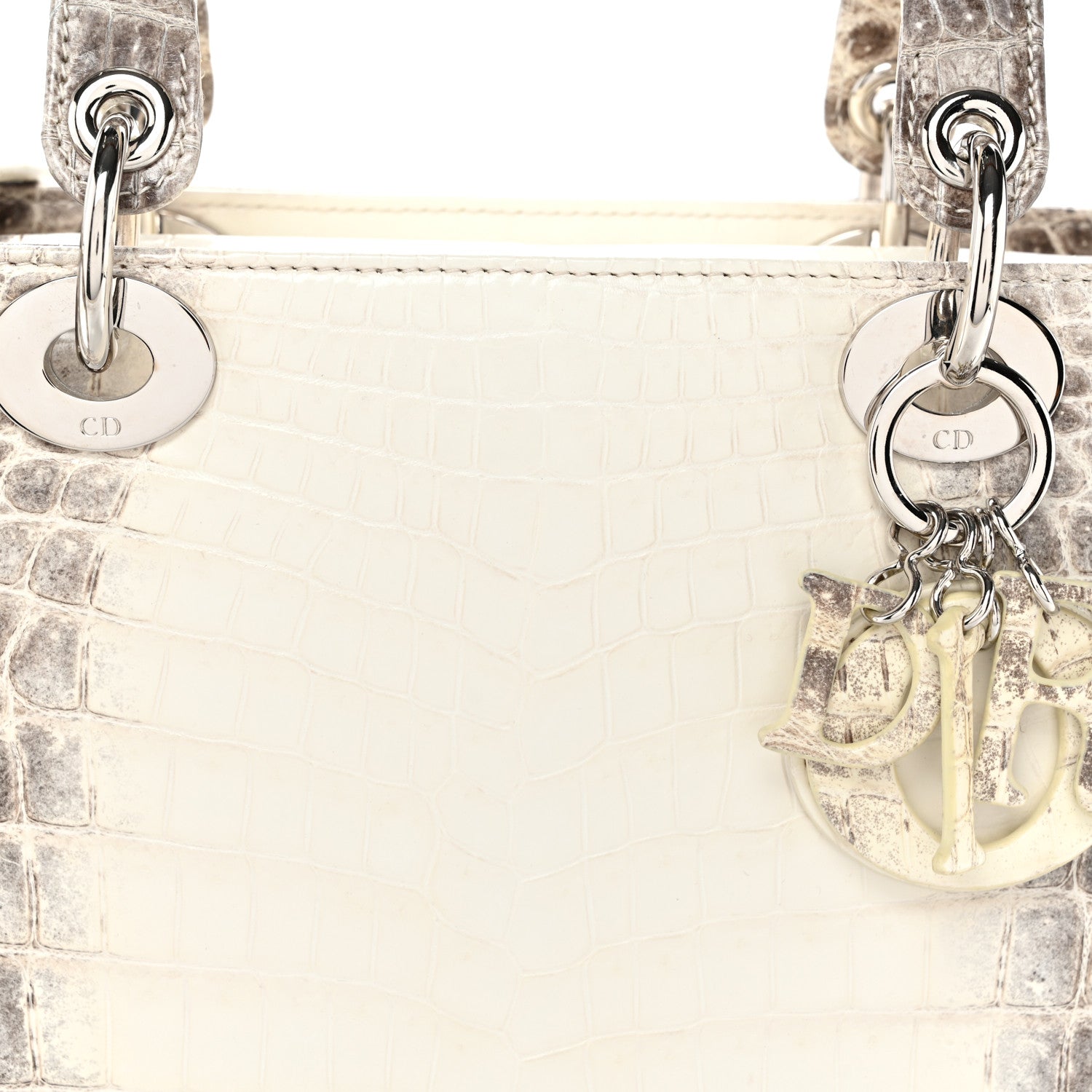 Christian Dior Niloticus Crocodile Himalaya Medium Lady Dior Latte 8 of 10