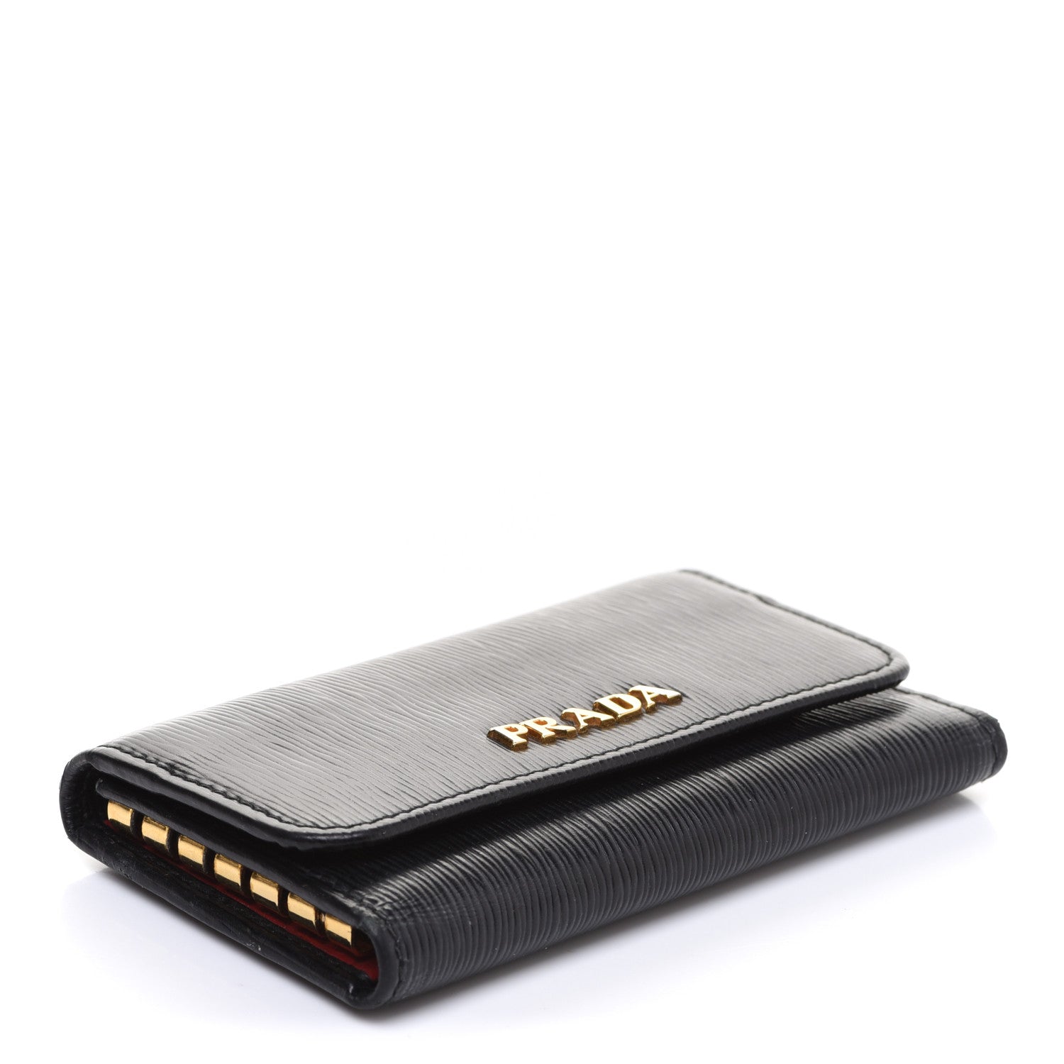 Prada Vitello Move 6 Key Holder Black Lacca 4 of 9