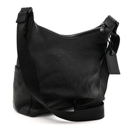 Louis Vuitton Calfskin Monogram Shadow Hobo Cargo Black 3 of 9