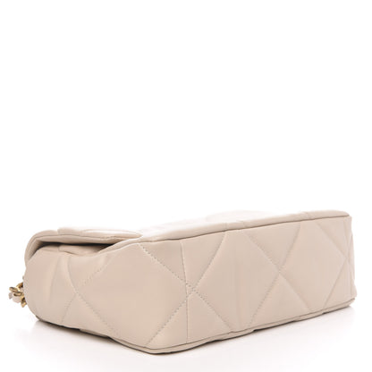 Chanel Goatskin Quilted Large 19 Flap Beige 4 of 11